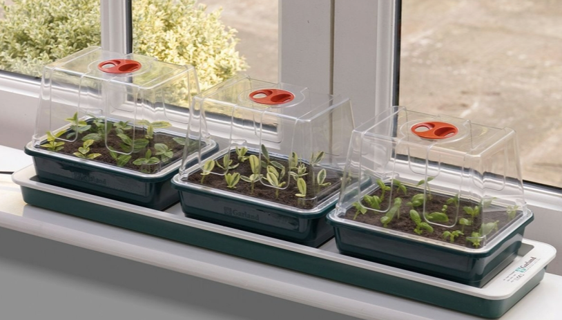GP Minidrivhus med undervarme (Trio Top Electric windowsill propagator)